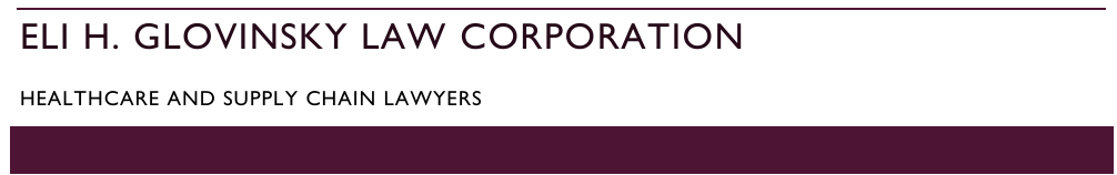 Eli H. Glovinsky Law Corporation, Healthcare and Supply Chain Lawyers